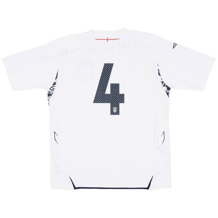 2007-09 England Home Shirt #4 - 9/10 - (XL)