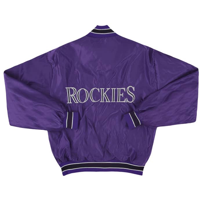 1990s Colorado Rockies Satin Varsity Jacket L