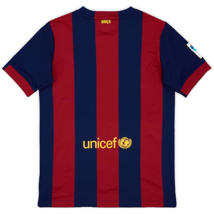 2014-15 Barcelona Home Shirt - 9/10 - (L.Boys)