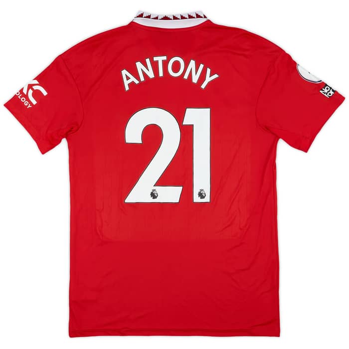 2022-23 Manchester United Home Shirt Antony #21 - 9/10 - (M)