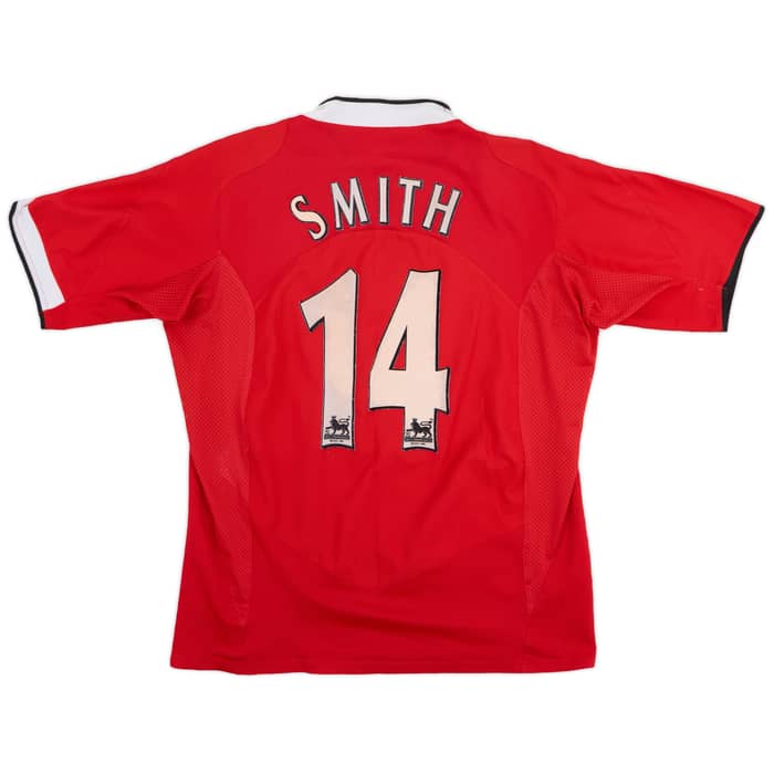 2004-06 Manchester United Home Shirt Smith #14 - 6/10 - (M)