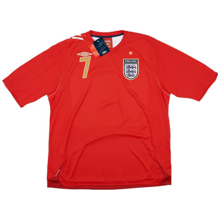 2006-08 England Away Shirt Beckham #7 (XXL)