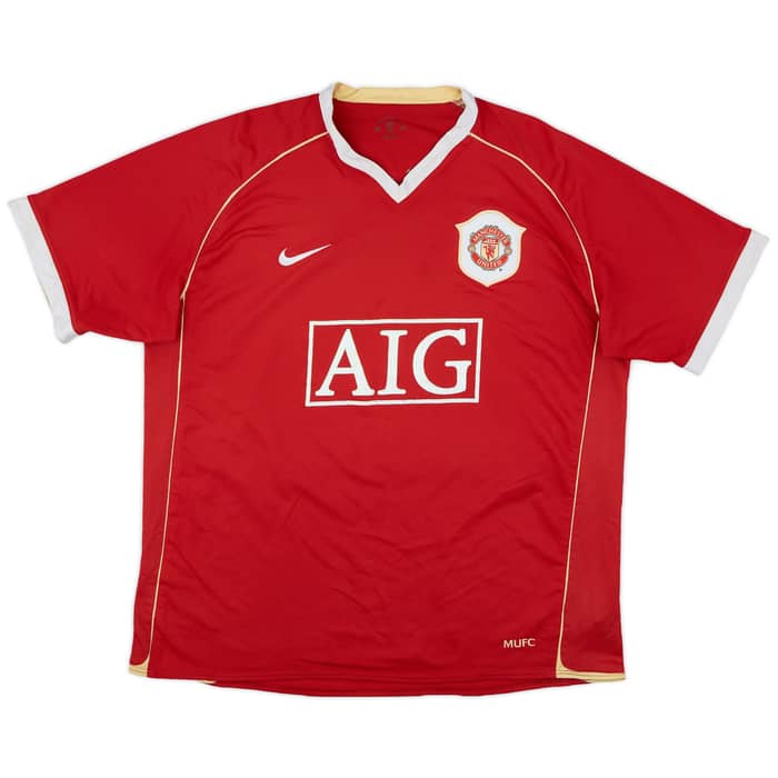 2006-07 Manchester United Home Shirt Solskjaer #20 - 5/10 - (XL)