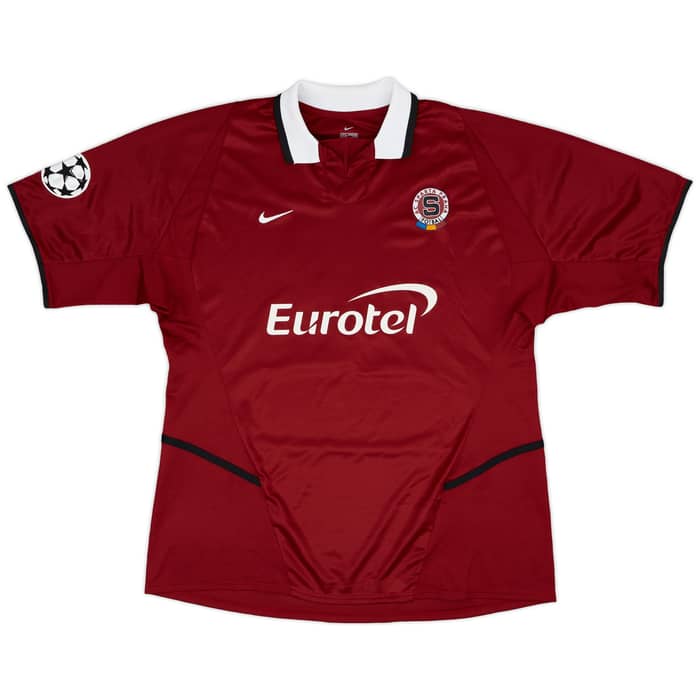 2003-04 Sparta Prague Match Issue Champions League Home Shirt Gluscevic V. #13