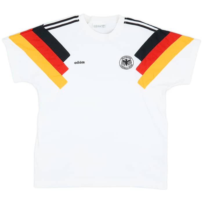 1992-94 Germany adidas Cotton Tee R.Klumpp - 9/10 - (XL.Boys)