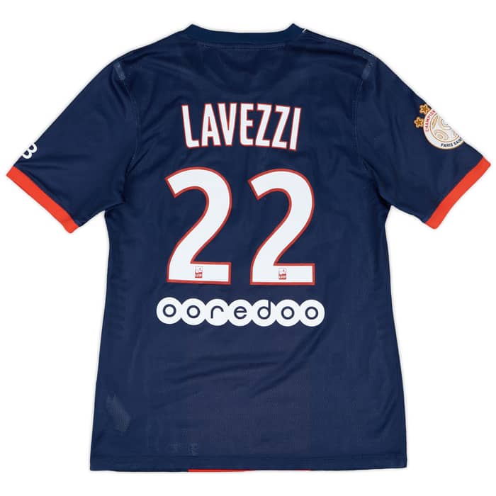 2013-14 Paris Saint-Germain Player Issue Home Shirt Lavezzi #22 - 7/10 - (L)