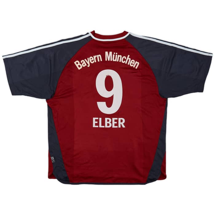 2001-02 Bayern Munich Home Shirt Elber #9 - 4/10 - (XL)