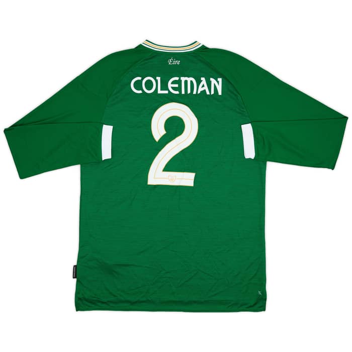 2020-21 Ireland Home L/S Shirt Coleman #2 - 8/10 - (XL)