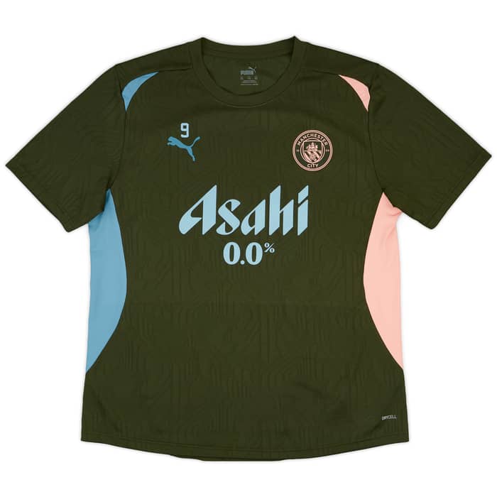 2024-25 Manchester City Player Issue Training Shirt #9 (Haaland) - 9/10 - (XXL)