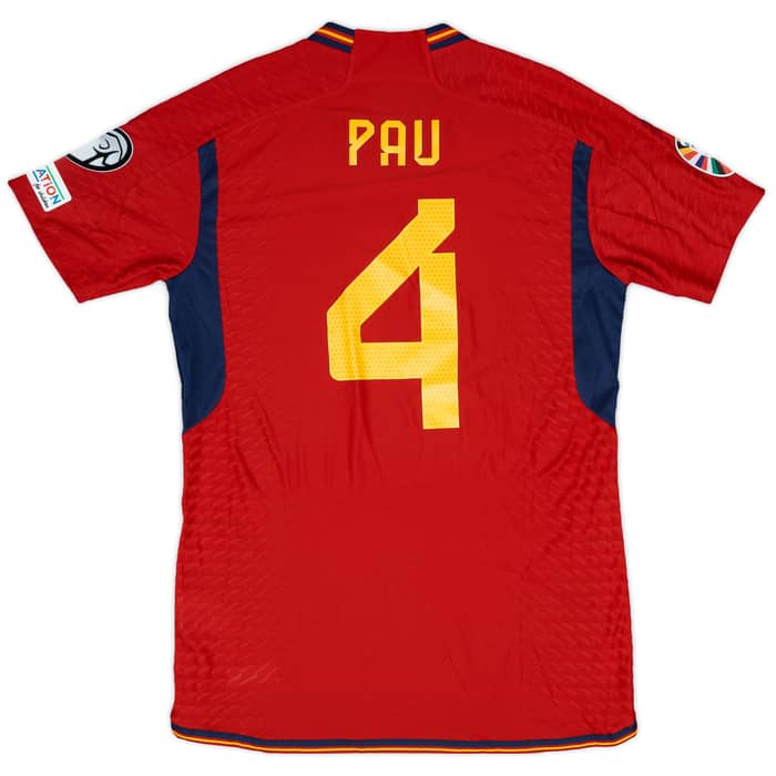 2022-23 Spain Match Issue Home Shirt Pau #4