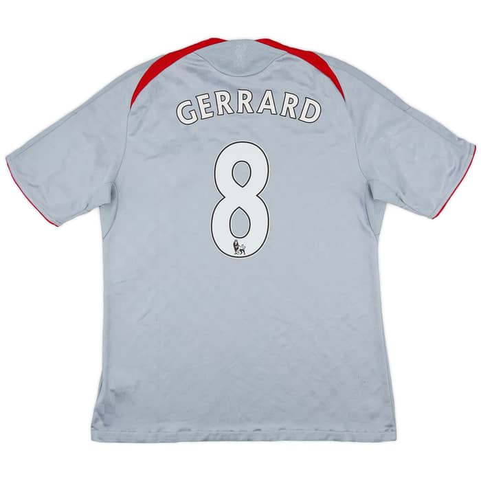 2008-09 Liverpool Away Shirt Gerrard #8 - 7/10 - (L)