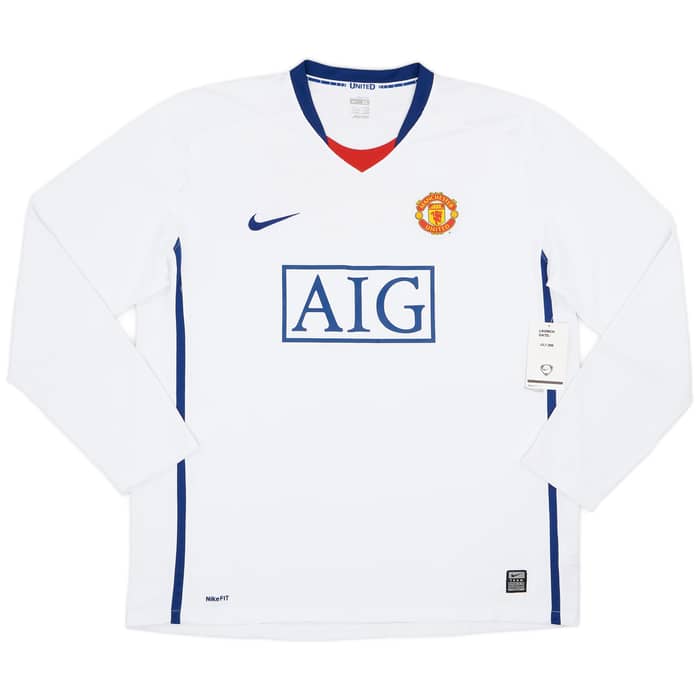 2008-10 Manchester United Away L/S Shirt Fletcher #24 (XL)
