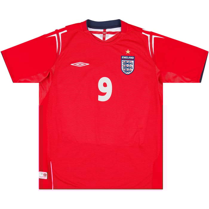 2004-06 England Away Shirt Rooney #9