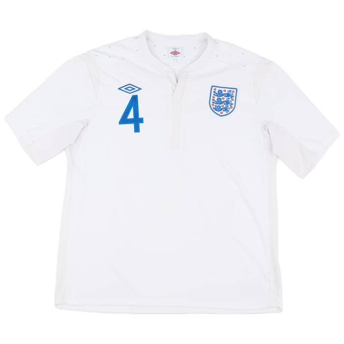 2010-11 England Home Shirt Gerrard #4 - 7/10 - (XL)