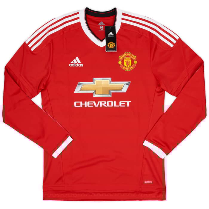 2015-16 Manchester United Player Issue Home L/S Shirt Rooney #10 (M)