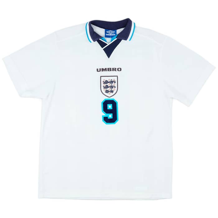 1995-97 England Home Shirt Shearer #9 - 8/10 - (XL)