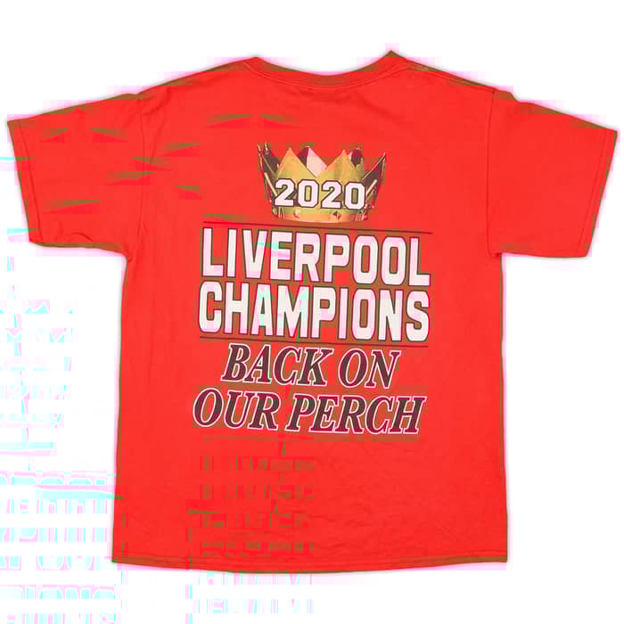 2020-21 Liverpool 'Premier Champions' Graphic Tee - 6/10 - (L.Boys)