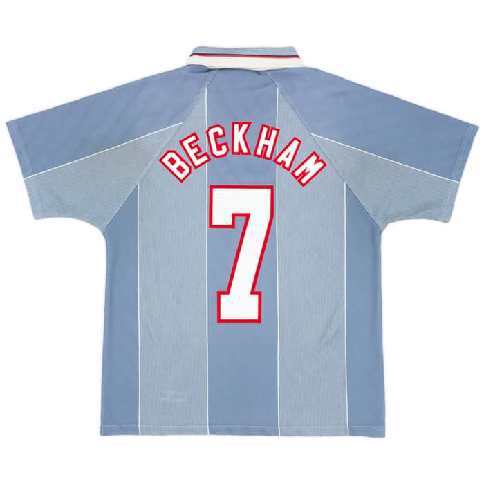 1996-97 England Away Shirt Beckham #7 - 5/10 - (L)