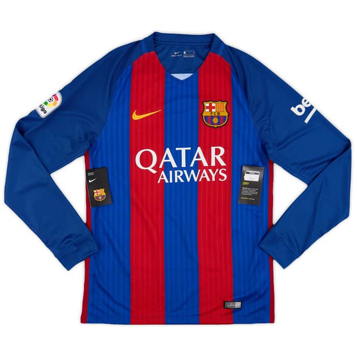 2016-17 Barcelona Home L/S Shirt Messi #10 (S)