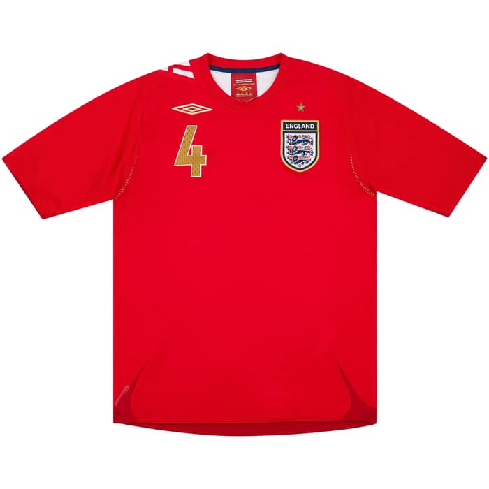 2006-08 England Away Shirt Gerrard #4
