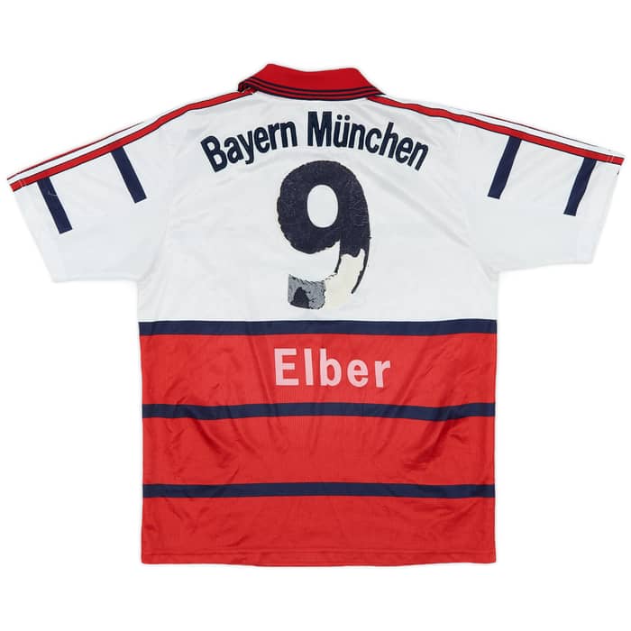 1998-00 Bayern Munich Away Shirt Elber #9 - 4/10 - (S)