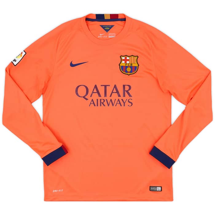 2014-15 Barcelona Away L/S Shirt Messi #10 - 8/10 - (M)