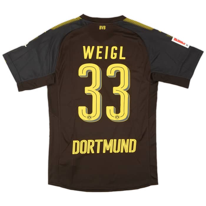 2017-18 Borussia Dortmund Away Authentic Shirt Weigl #33 - 10/10 - (M)