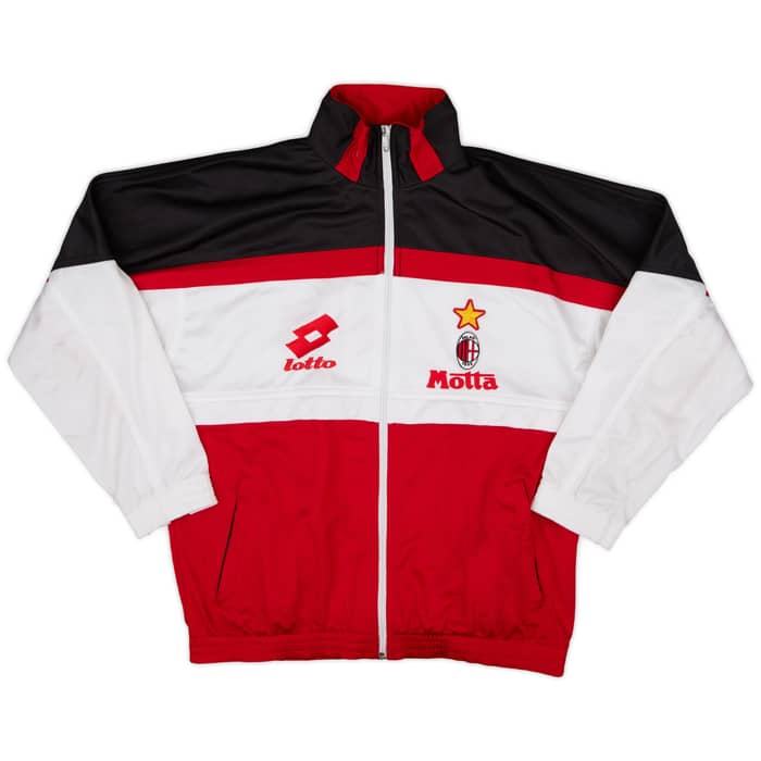 1993-94 AC Milan Lotto Track Jacket - 8/10 - (XL.Boys)