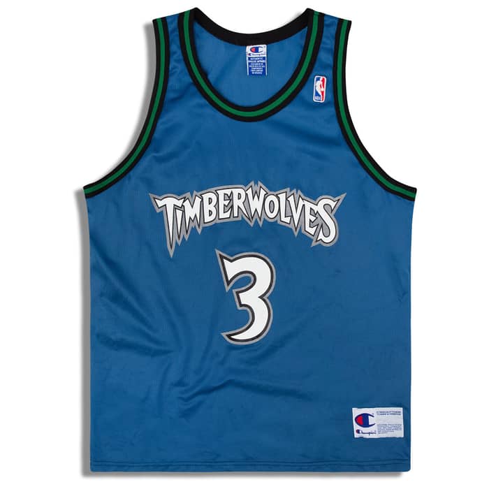 1996-99 Minnesota Timberwolves Marbury #3 Champion Jersey (Away) XL