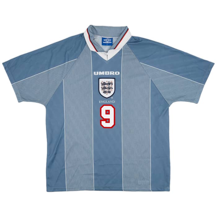 1996-97 England Away Shirt Shearer #9 - 9/10 - (XL)