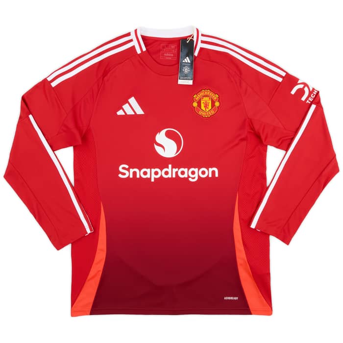 2024-25 Manchester United Home L/S Shirt Garnacho #17