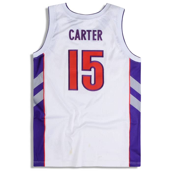 1999-04 Authentic Toronto Raptors Carter #15 Champion Jersey (Home) M
