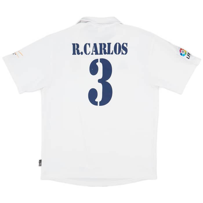 2001 Real Madrid Home Shirt R.Carlos #3 - 8/10 - (L)