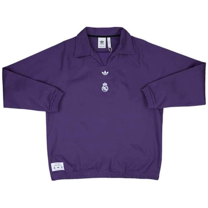 2024-25 Real Madrid adidas Originals Terrace Icons Drill Sweat Top