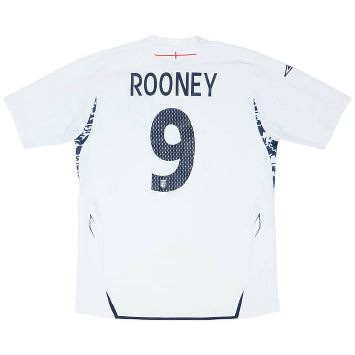 2007-09 England Home Shirt Rooney #9 - 6/10 - (L)
