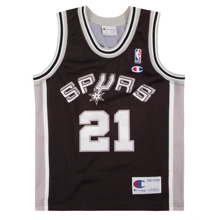 1997-01 San Antonio Spurs Duncan #21 Champion Jersey (Away) Y