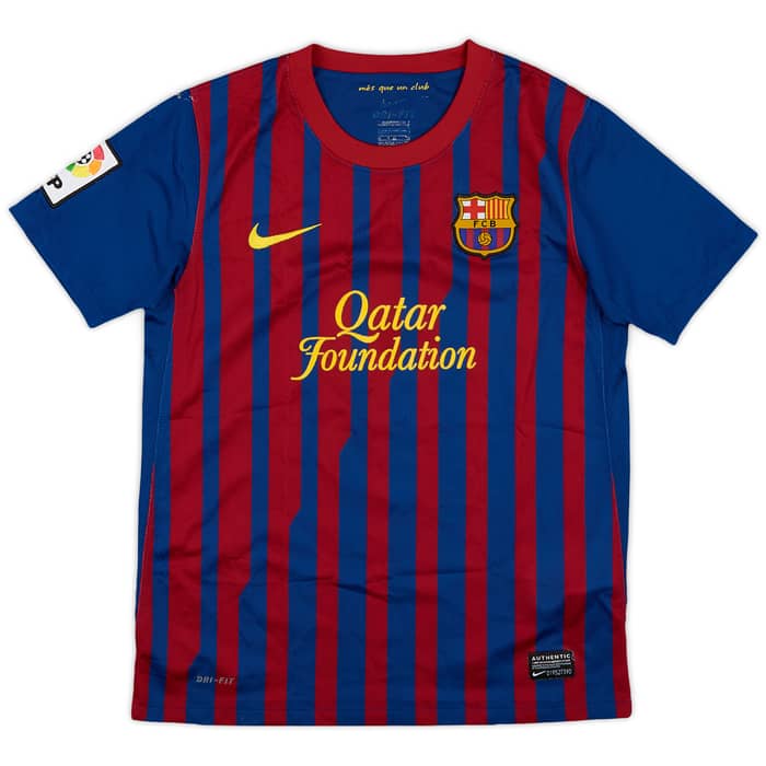 2011-12 Barcelona Home Shirt Villa #7 - 8/10 - (M.Boys)