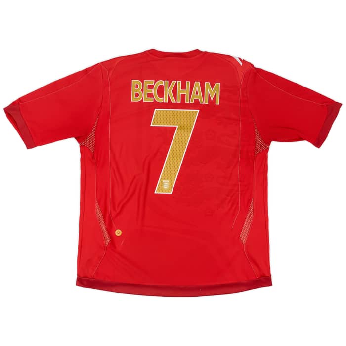 2006-08 England Away Shirt Beckham #7 - 9/10 - (XL)