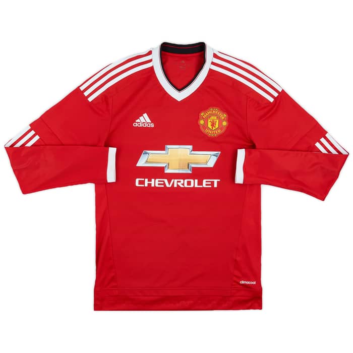 2015-16 Manchester United Home L/S Shirt Rooney #10 - 7/10 - (XS)