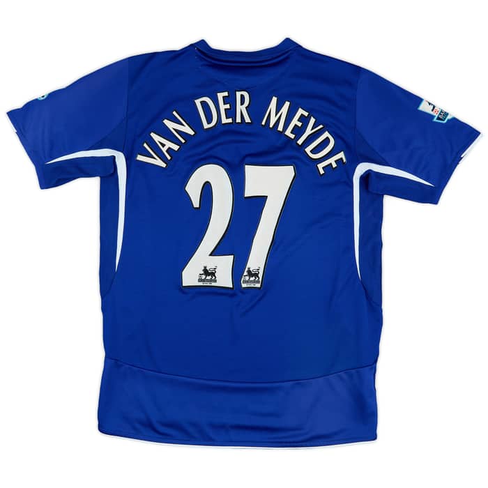 2005-06 Everton Home Shirt Van Der Meyde #27 - 7/10 - (M)