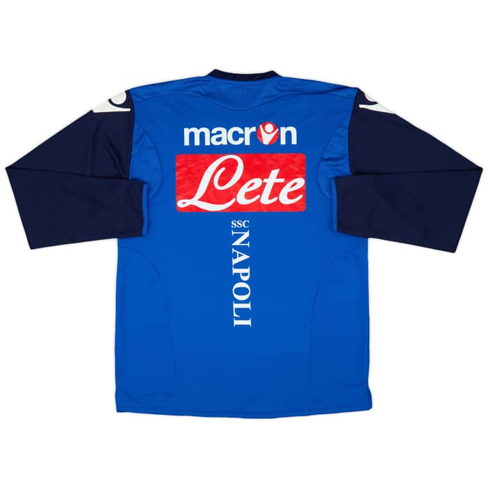 2009-10 Napoli Macron Training L/S Shirt - 9/10 - (XL)