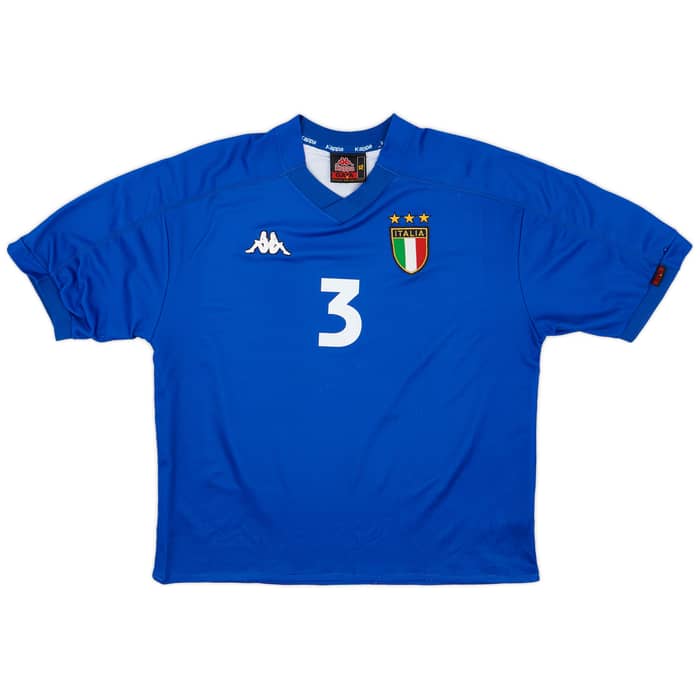 1998-99 Italy Home Shirt Maldini #3 - 7/10 - (XL)