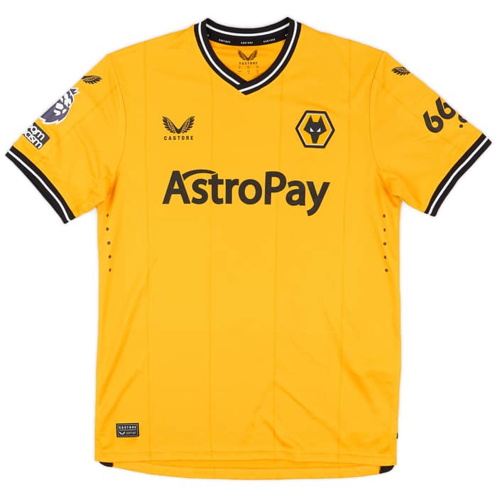 2023-24 Wolves Match Issue Home Shirt Barnett #45