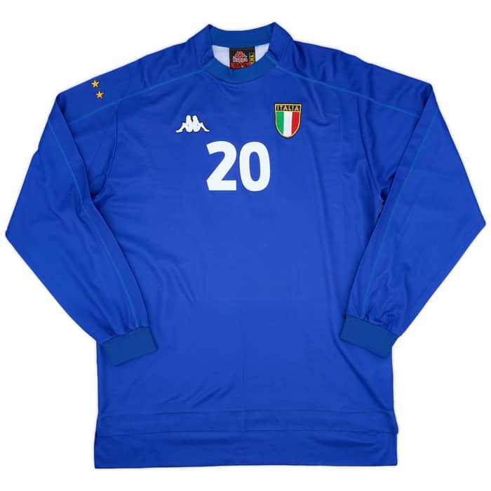 1998-99 Italy Home L/S Shirt Totti #20 - 9/10 - (XXL)