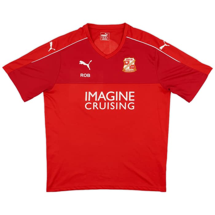 2016-17 Swindon Staff Issue Puma Training Shirt 'ROB' - 9/10 - (XL)