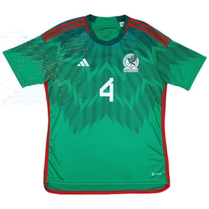 2022-23 Mexico Home Shirt E.Alvarez #4 - As New
