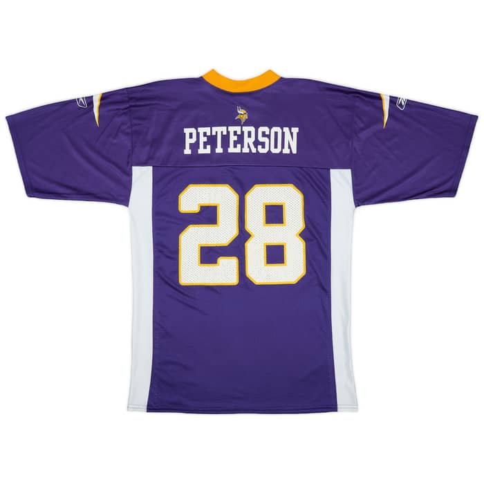 2008-11 Minnesota Vikings Peterson #28 Reebok Replica Home Jersey - 8/10 - (M)