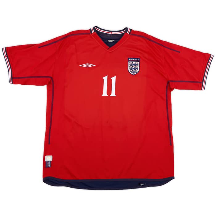 2002-04 England Away Shirt Heskey #11 - 7/10 - (XXL)