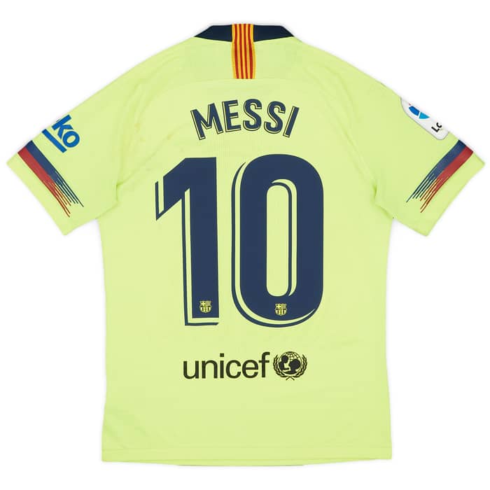2018-19 Barcelona Authentic Away Shirt Messi #10 - 5/10 - (S)