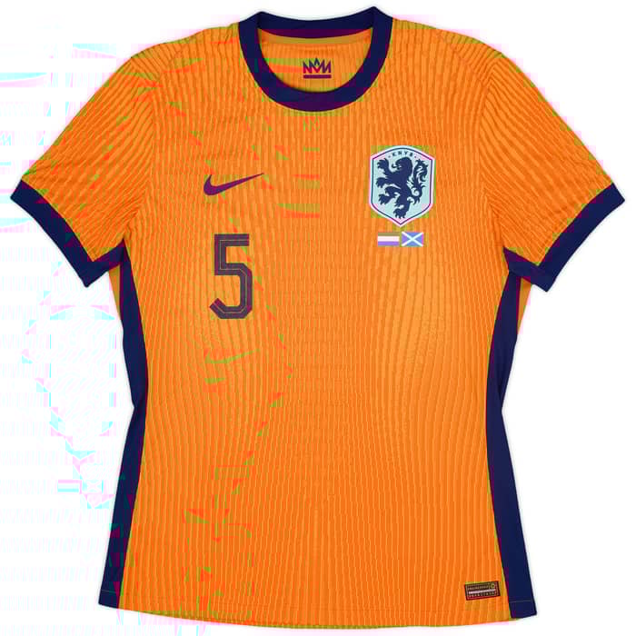 2024 Netherlands Match Issue Home Shirt Ake #5